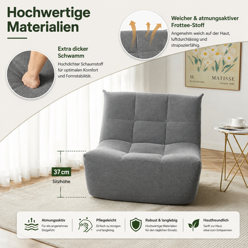 Bodensessel mit Rückenlehne