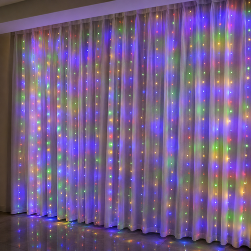 LED-Lichtervorhang mit Farbwechsel