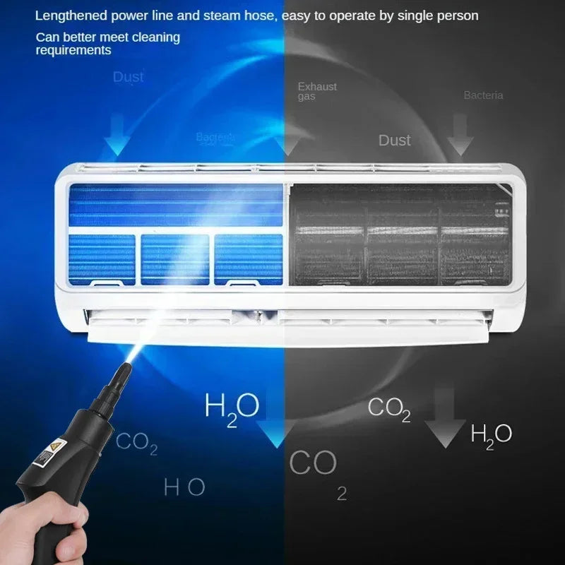 Handlicher Hochtemperatur-Dampfreiniger für Küche, Dunstabzugshaube, Auto, Böden und mehr – 220 V