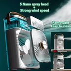 Neuer 3-in-1-Mini-Luftkühler mit Ventilator, Luftbefeuchter und LED-Nachtlicht – tragbares Klimagerät für Zuhause und Büro