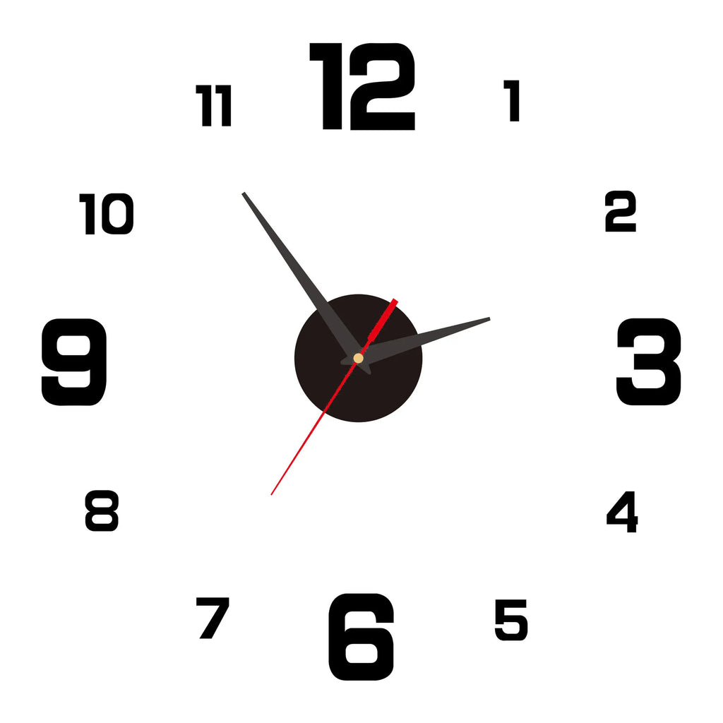 Moderne Uhr mit Freien Zahlen