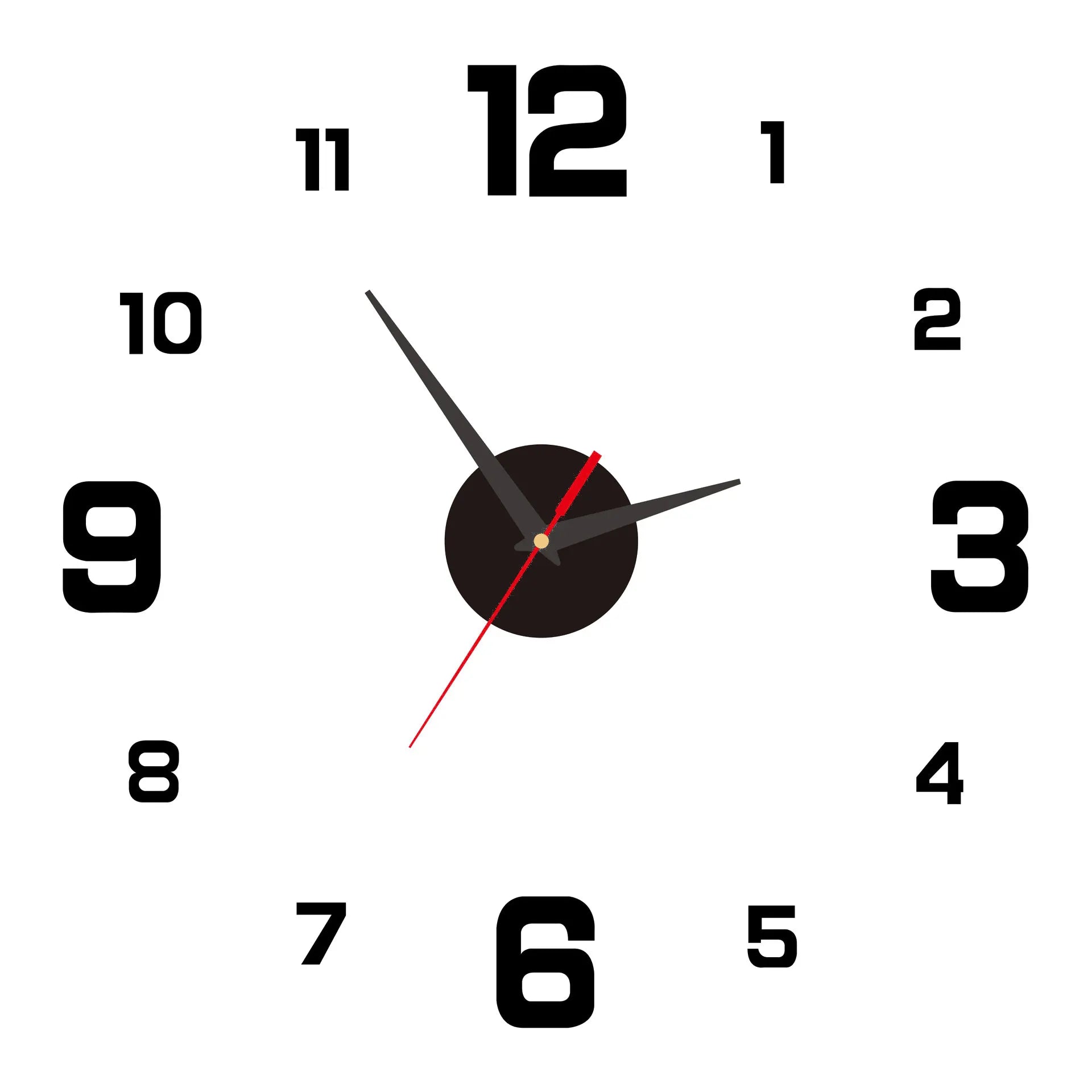 Moderne Uhr mit Freien Zahlen